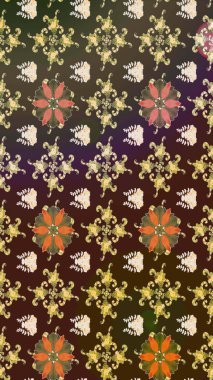 Üst manzara, yumuşak kahverengi renk. Sevgililer günü ve tebrik kartı konsepti için şık bir davetiye. Manzaralı çiçek deseni. Çiçek kompozisyonu, el boyası, hassas şablon..