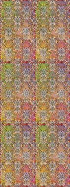 Raster illüstrasyonu. Küçük çiçekli kusursuz yay deseni. Suluboya stilinde bej renkler üzerine.