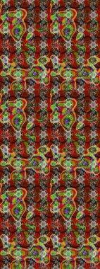 Soyut çiçek çizim kalıbı arka planı. Raster deseni. Raster illüstrasyonu. Kahverengi renklerde. Küçük çiçekte sevimli çiçek deseni var..