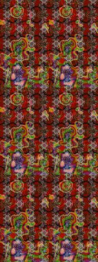 Eski usul küçük çiçekli şirin bir eskiz deseni. Moda arka planında parlak buketler. Kumaş, duvar kağıdı ve kağıt üzerine baskı yapmak için gelişen arka plan. Raster illüstrasyonu.