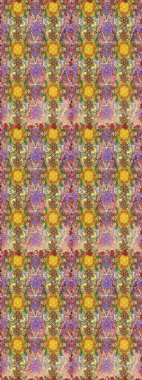 Doğa. Çiçek kompozisyonu. Raster deseni. - Kahverengi çiçekler. Küçük çiçekte güzel bir desen var. Çiçek kolajı. Çiçek arka planı.