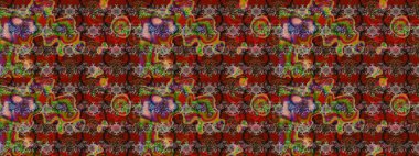 Eski usul küçük çiçekli şirin bir eskiz deseni. Moda arka planında parlak buketler. Kumaş, duvar kağıdı ve kağıt üzerine baskı yapmak için gelişen arka plan. Raster illüstrasyonu.