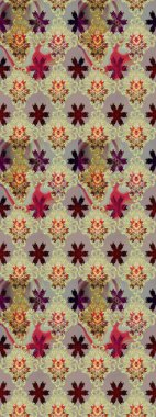 Küçük çiçekteki sevimli çiçek deseni. Raster illüstrasyonu. Raster deseni. Soyut çiçek çizim kalıbı arka planı. Tarafsız renklerde.