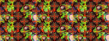 Raster Hip kumaş deseni. Eskiz Vintage Çiçek Deseni.