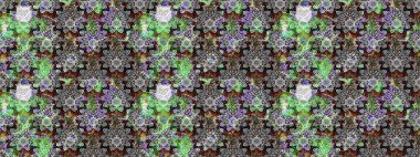 Çiçekli karalama şeklinde Raster çiçek deseni. Gri renkli çiçekler. Nazik, narin çiçek arkaplanı.