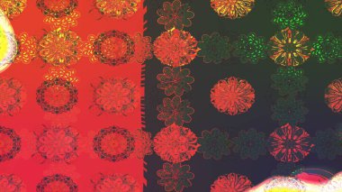 Raster deseni. Gri renklerde bahar çiçekleri. Patlayan çiçekler soyut olarak yerleştirilmiş. Raster illüstrasyonu.