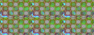 Tatil havası. Nazik romantik baskı. Raster dikişsiz şirin çiçek deseni. Bahar mevsimi. Yeşil ve gri renkte çiçekler.