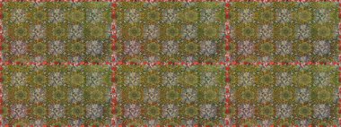 Kahverengi renkli çiçekler. Renkli Bahar Temalı, pürüzsüz bir arka plan. Çiçekli, suluboya desenli kusursuz çiçek deseni. Düz Çiçek Elementleri Tasarım Raster illüstrasyonu.