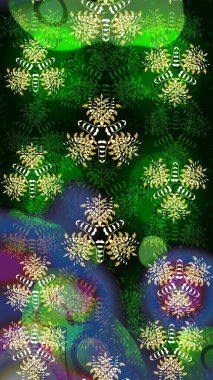 Çiçek izi. Suluboya çizim kalıbı. Suluboya tarzında yeşil renkte çiçekler.