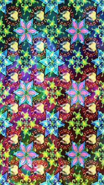 Nazik, narin çiçek arkaplanı. Çiçekli karalama şeklinde Raster çiçek deseni. Mavi renkte çiçekler.