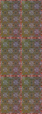 Çiçek süsü ile kusursuz desen. Raster illüstrasyonu. Kahverengi renkte çiçekler.