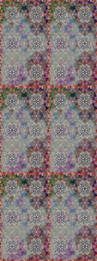 Yapraklı çiçekler ve kır ve doğal renklerde papatya çiçekleri. Kusursuz bir arka plan modeli. Raster - stok.