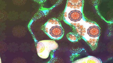 Vadinin çiçekleri kahverengi renklerde. Çiçeksel çizim kalıbının çizimi.