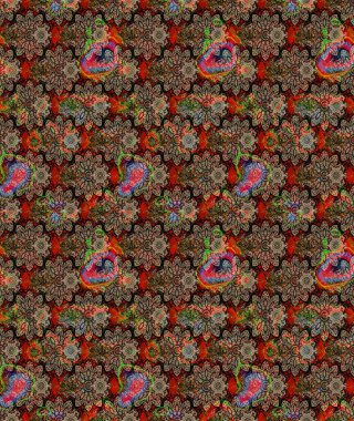 Egzotik çiçekler, kahverengi renklerde botanik, parlak, klasik bir doğa. Raster illüstrasyonu. Klasik tropikal doğal elementlerin suluboya seti.