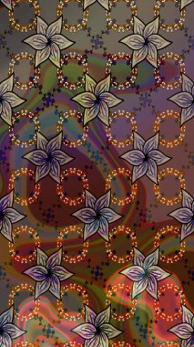 Çiçekli tebrik kartı. Raster illüstrasyonu. Çiçek arkaplan. Doğum günü kartı ya da düğün davetiyesi. Suluboya çiçek buketi. Kahverengi renklerde.