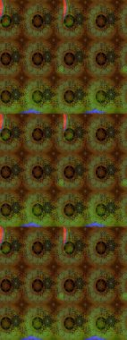 Küçük çiçekteki sevimli çiçek deseni. Raster illüstrasyonu. Kahverengi renkte yaz çiçekleri. Raster deseni.