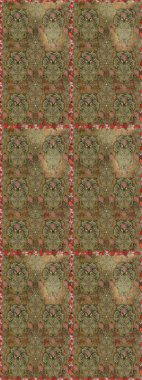 Düz Çiçek Elementleri Tasarımı. Sevimli çiçek raster deseni. Kahverengi ve nötr renklerde çiçekler. Renkli Bahar Teması Kusursuz Arkaplan.