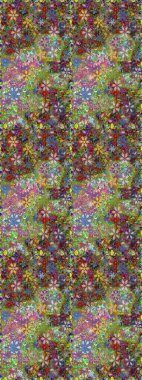 Soyut çiçek desensiz arkaplan. Raster illüstrasyonu. Küçük çiçekteki sevimli çiçek deseni. Yeşil renklerde. Raster deseni.