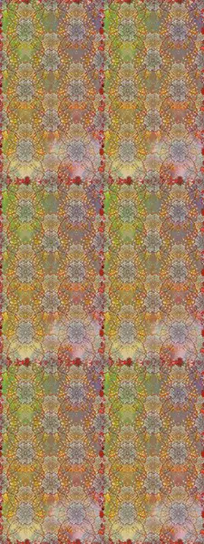 Moda baskıları için zarif bir şablon. Modern çiçek arkaplanı. Halk tarzı. Parlak renkli çiçekleri ve kahverengi ve bej renklerinde yaprakları olan şaşırtıcı, pürüzsüz çiçek deseni..