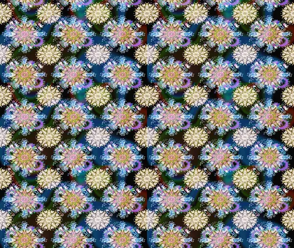 Çiçekli eskiz deseni. Suluboya çizimi. El çizimi. Mavi renkte çiçekler.