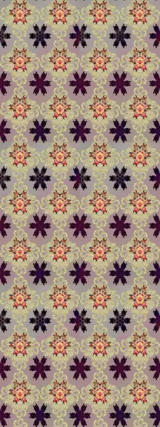 Bej renkli Asya tekstili. Suluboya çiçekli çiçek deseni. Raster illüstrasyonu.