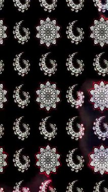 Renkli unsurlarla hareketli arka plan görüntüleri. Çiçekler. Eski model. Bayrak tarzı. Video kaydı. Şablon. Döngü. Kusursuz.. 