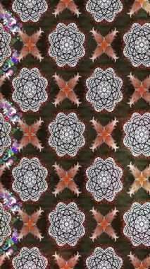 Renkli unsurlarla hareketli arka plan görüntüleri. Çiçekler. Eski model. Bayrak tarzı. Video kaydı. Şablon. Döngü. Kusursuz.. 