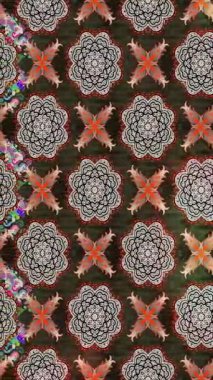 Renkli unsurlarla hareketli arka plan görüntüleri. Çiçekler. Eski model. Bayrak tarzı. Video kaydı. Şablon. Döngü. Kusursuz.. 