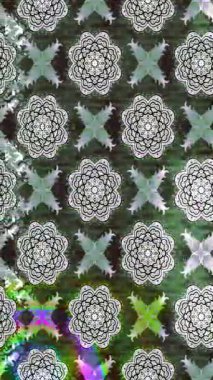 Renkli unsurlarla hareketli arka plan görüntüleri. Çiçekler. Eski model. Bayrak tarzı. Video kaydı. Şablon. Döngü. Kusursuz.. 