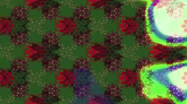 Renkli unsurlarla hareketli arka plan görüntüleri. Çiçekler. Eski model. Bayrak tarzı. Video kaydı. Şablon. Döngü. Kusursuz.. 