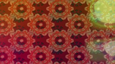 Renkli unsurlarla hareketli arka plan görüntüleri. Çiçekler. Eski model. Bayrak tarzı. Video kaydı. Şablon. Döngü. Kusursuz.. 