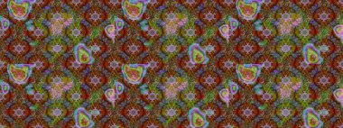 Çizim çiçek deseni duvar kâğıdı olarak kullanılabilir. Kahverengi renkli çiçekler. Raster illüstrasyonu.