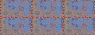 Çiçeklerle suluboya desenli çiçek deseni. Raster illüstrasyonu. Gri ve mavi renkli güzel tekstil.