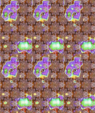 Tarafsız kıvırcık çiçekler tarafsız renklerde şekillenir. Raster illüstrasyonu. Klasik çiçek tasarım elementleri.