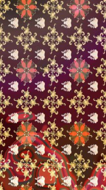 Düz Çiçek Elementleri Tasarım Raster illüstrasyonu. Kahverengi renkli çiçekler. Renkli Bahar temalı eskiz kalıbı. Çiçekli çiçek deseni, suluboya..