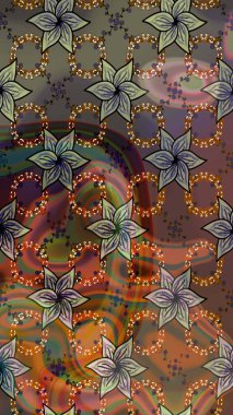 Moda baskısı. Suluboya çizim kalıbı. Dekorasyon ve tasarım için güzel bir desen. Eski model. Çiçeğin suluboya çizimlerinin zarif deseni.