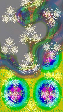 Parlak elementlerin. El çizimi Raster çizimi. Çizim çiçek deseni duvar kağıdı, web sitesi arkaplanı, paket kağıdı, davetiye, broşür, pankart veya web sitesi için kullanılabilir.