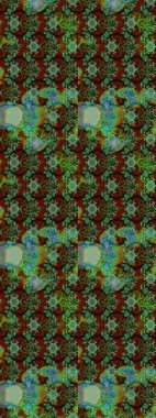 Çiçekli çiçek deseni, suluboya. Yeşil renkli çiçekler. Renkli Bahar Teması eskiz kalıbı. Düz Çiçek Elementleri Tasarımı. Raster illüstrasyonu.