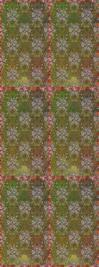 Süslü kumaş deseni. Renkli Bahar Temalı Kusursuz Arkaplan. Düz Çiçek Elementleri Tasarımı. Raster illüstrasyonunda kusursuz çiçek deseni.