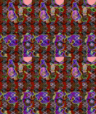 Kırmızı renklerde. Küçük çiçekteki sevimli çiçek deseni. Raster deseni. Raster illüstrasyonu. Soyut çiçek çizim kalıbı arkaplanı.