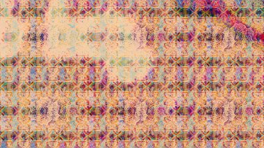 Raster Çiçek İllüstrasyonu güzel tekstil. Bej renkli etnik çiçeklerle zarif bir eskiz deseni.
