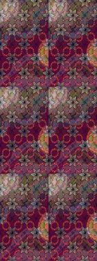 Suluboya çizim kalıbı. Dekorasyon ve tasarım için güzel bir desen. Moda baskısı. Eski model. Çiçeğin suluboya çizimlerinin zarif deseni.