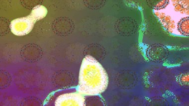 Organik elementler. Suluboya etkisi. Botanik çizim kalıbı. Raster deseni.