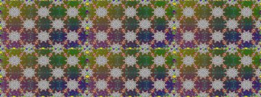 Düz Çiçek Elementleri Tasarımı. Süslü kumaş deseni. Renkli Bahar Temalı Kusursuz Arkaplan. Raster illüstrasyonunda kusursuz çiçek deseni.