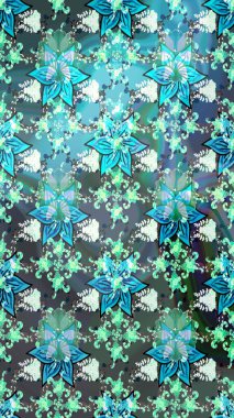 Mavi renkli çiçekler. Düz Çiçek Elementleri Tasarımı. Çiçekli çizim şekli. Renkli Bahar Teması çizim şablonu.