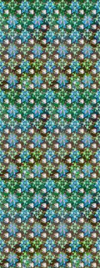 Çiçekli zambakların eskiz geçmişi. Çiçek tasarımı için inanılmaz bir kolaj cenneti tarzı. Parlak çiçekli kolaj çiçekleri yeşil.