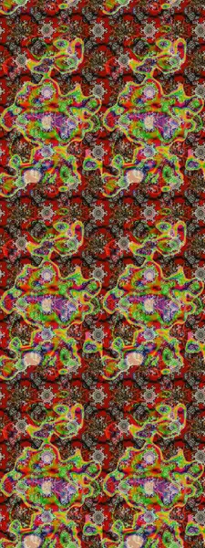 Suluboya çiçekli çiçek deseni. Raster illüstrasyonu. Kırmızı renkte güzel tekstil.