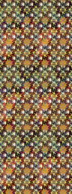 Kahverengi ve nötr renklerde şirin tekstil tarzında. Çiçek duvar kâğıdı. Çiçek arkaplan. Renkli çizim kalıbı. Raster illüstrasyonu.