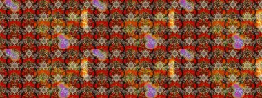 Sevimli çiçek raster deseni. Kahverengi renkli çiçekler. Renkli Yaz Temalı eskiz kalıbı. Düz Çiçek Elementleri Tasarımı.