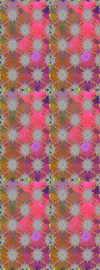 Davetiye ve kartpostal tasarımı için dekoratif çiçek unsurları. Yapraklı kusursuz desen. Tekstil için figür. Şirin, zarif çiçekler Raster illüstrasyonu. Poster veya kapak için arkaplan.